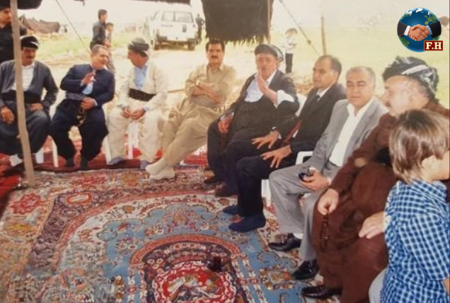 بزرگان ایل جاف در سیاه چادر مخصوص مهمانان