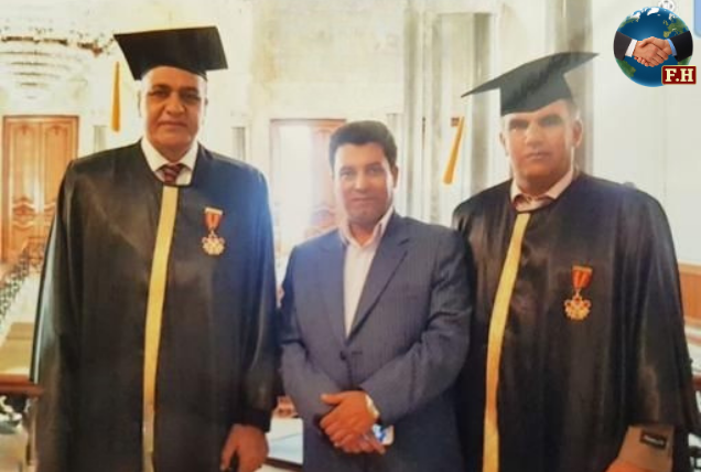 دریافت دکترای افتخاری برند سازی و مدیریت  توسط جناب آقای رضافرهادی